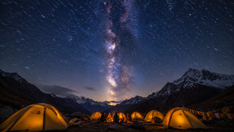 Himalayan night sky during expedition