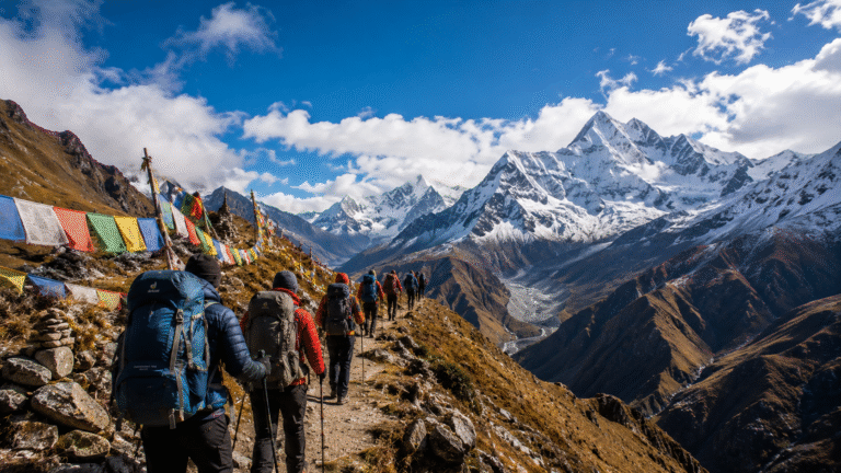 High altitude trekking near Adi Kailash